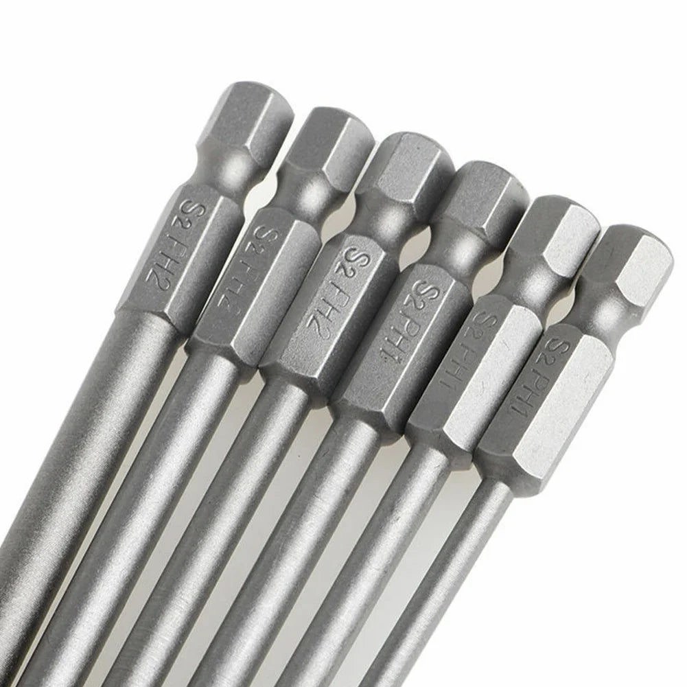 Lot Hex Cross Head Screwdriver Bits Shank Electric Long Bit Drills