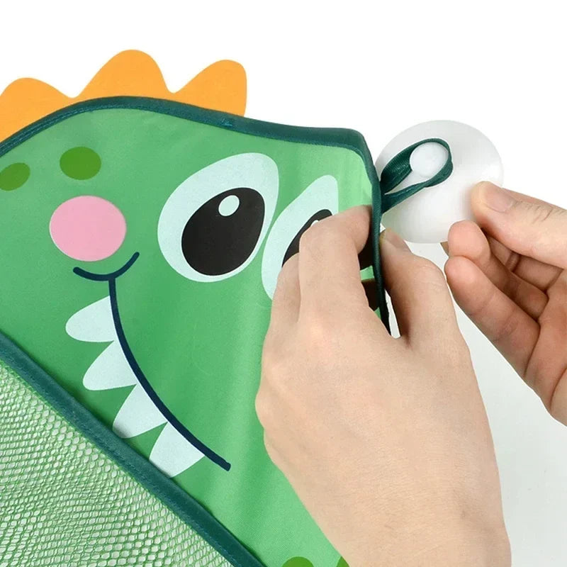 Suction Cup Bath Toy Storage Bag Mesh Hanging Organizer Bathtub