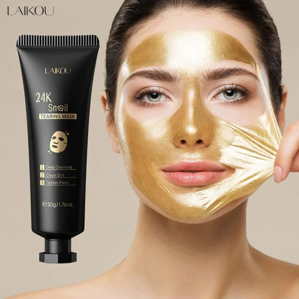 LAIKOU 24K Gold Snail Peel Off Mask – Blackhead & Pore Cleaner