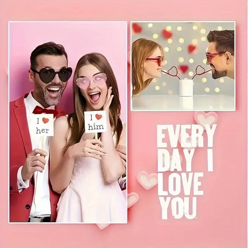 10-Pack Heart-Shaped Party Glasses – Colorful Costume Eyewear