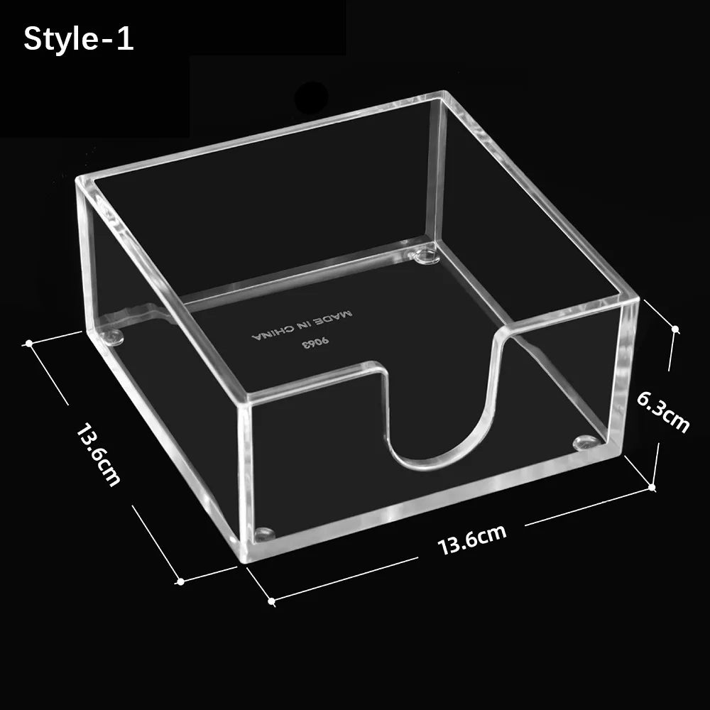 Fashion Transparent Acrylic Napkin Holder Sturdy Desktop Upright