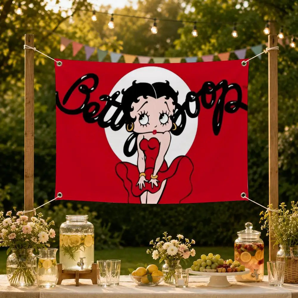Betty Boop Wall Hanging Flag Banner – Indoor & Outdoor Decor