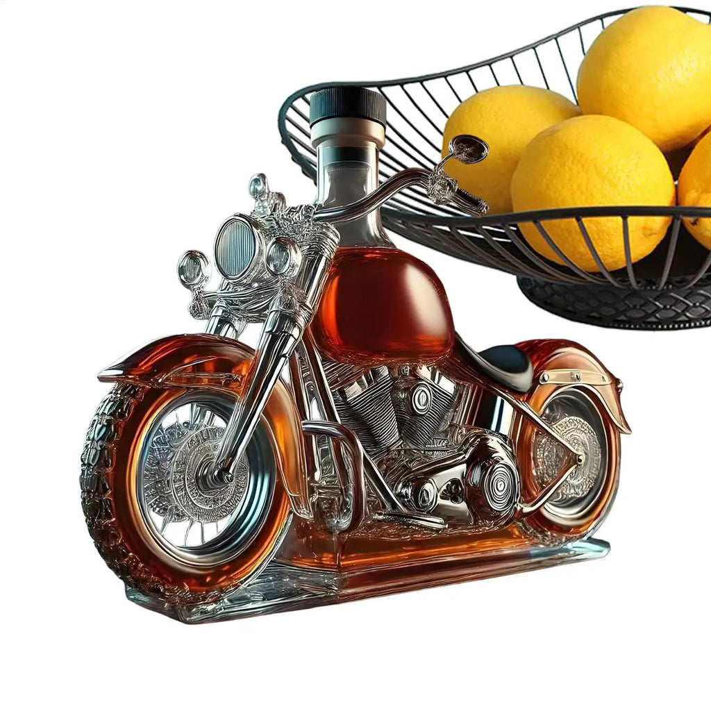Motorcycle Whiskey Decanter – Unique Glass Barware Gift
