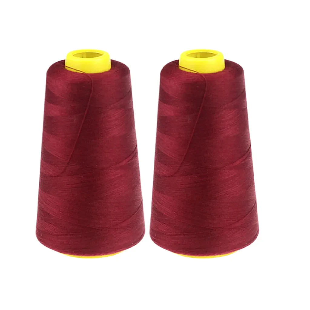 2-Pack Sewing Thread 2300 Yards Each – White & Black Spools