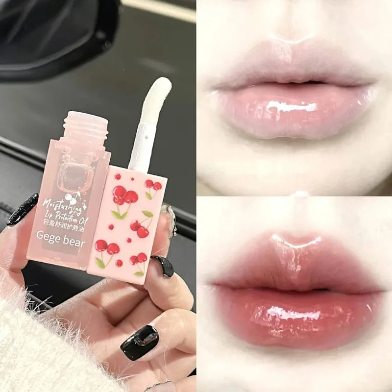 Cherry Hydrating Lip Balm Oils Gege Bear Light Moisturizing Soothing