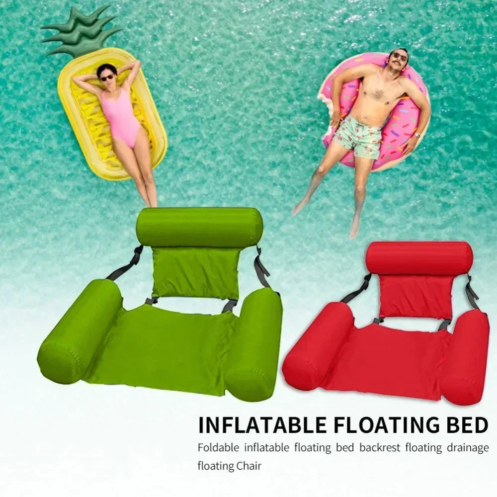 Inflatable Water Hammock Pool Float Lounger for Adults