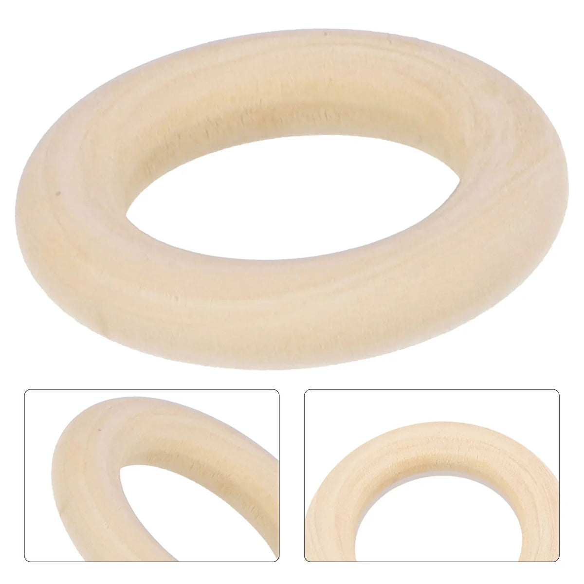 Unfinished Wooden Rings for DIY Crafts & Jewelry Making