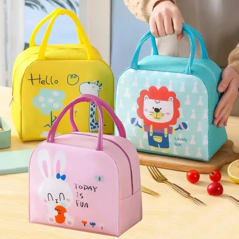 Household Insulated Cartoon Pattern Bento Bag Students Bring Food