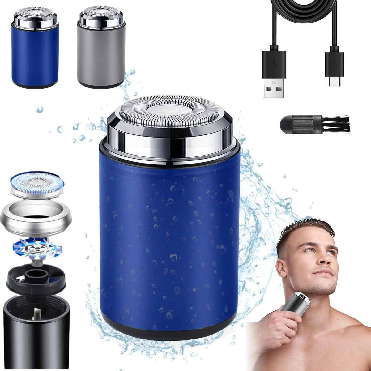 Mini Portable Electric Shaver USB Rechargeable Waterproof Men's