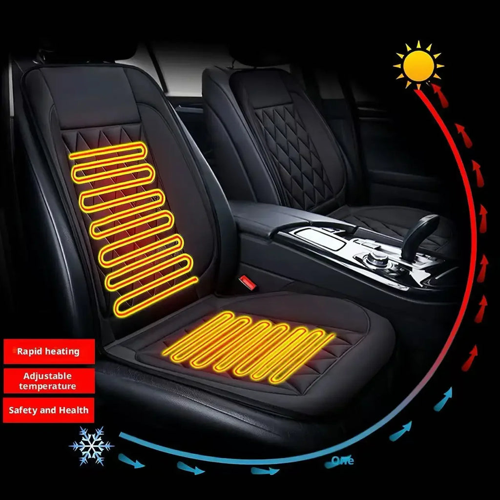 12V Electric Heated Car Seat Cushion | Universal Fit | 2 Heat Levels