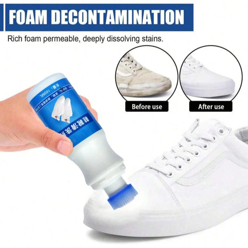 White Shoe Cleaner Foam Spray 100ml – No-Wash Sneaker Care
