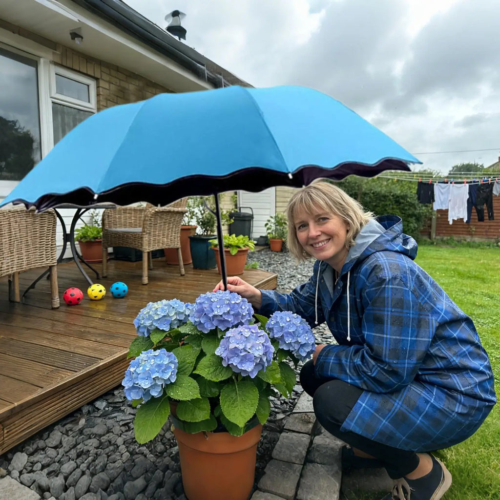 Plant Shade Umbrella with Metal Stake – UV & Rain Guard