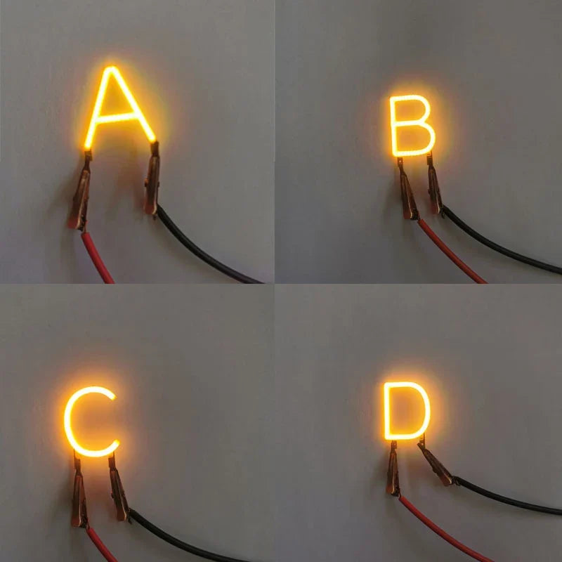 DIY COB LED Filament Decorative English Letter Lighting Party Light