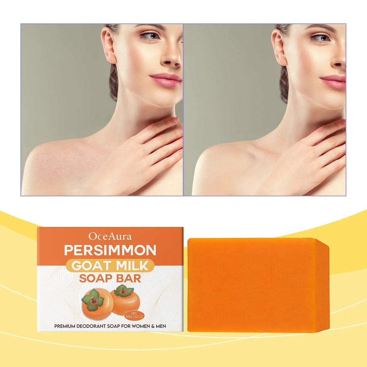 OceAura Persimmon Goat Milk Soap – Moisturizing Cleansing Bar