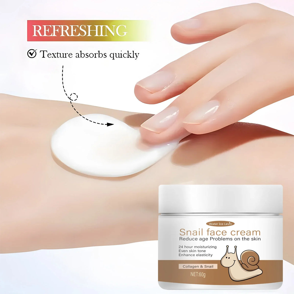 Snail Face Cream with Collagen & Retinol | 24H Moisturizing