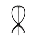 Black Folding Wig Stand – Portable Adjustable Hat Display Holder
