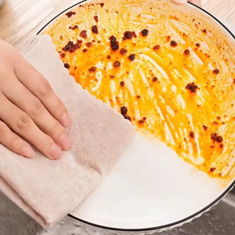 5-Pack Luffa Magic Cleaning Cloths – Non-Stick Kitchen Dishcloths