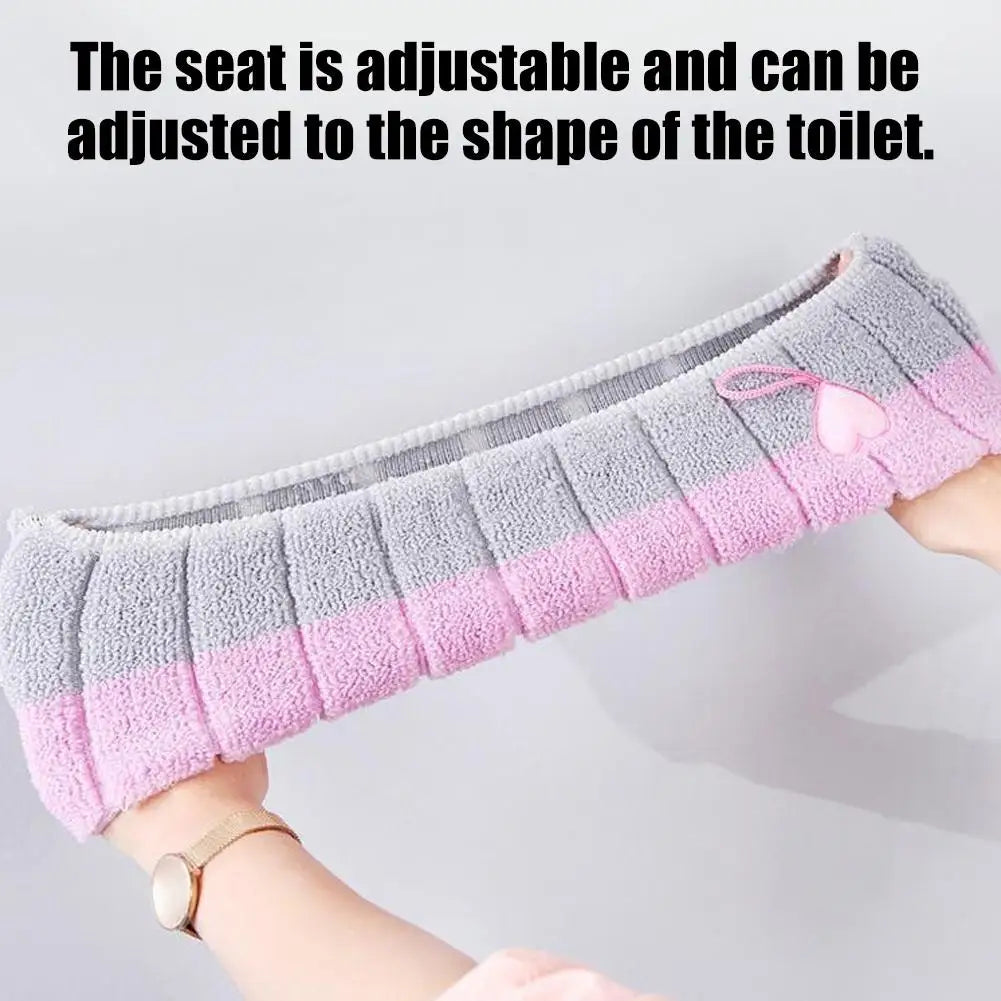 Thick Velvet Toilet Seat Cushion Cover – Universal Fit