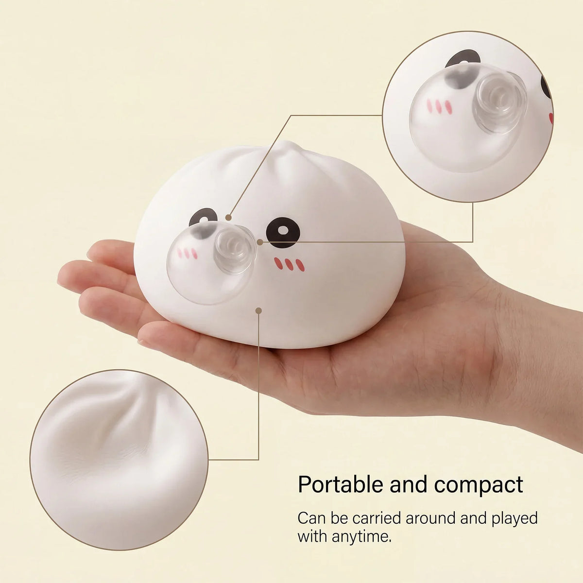 Dumpling Squishy Bubble Blowing Fidget Toy – Sensory Squeeze