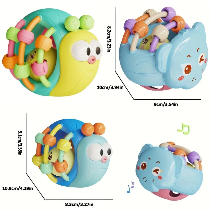 Cute Interesting Hand-held Baby Rattle ABS Material Festival Can Send
