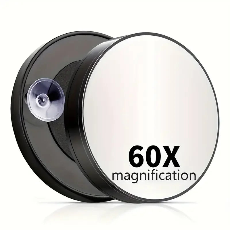 60x Magnification Makeup Mirror | HD Suction Cup Vanity Mirror