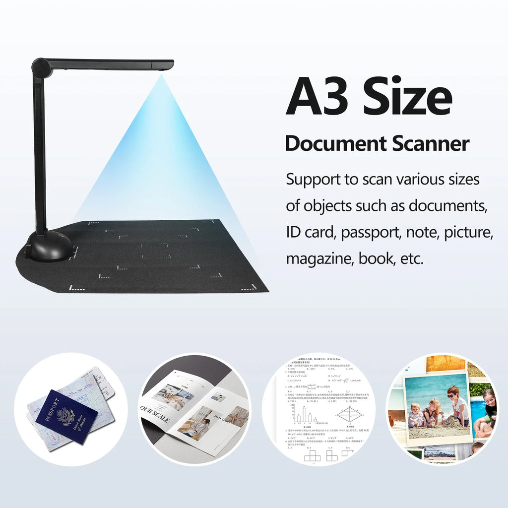 H6 Document Camera Book Scanner Speed Scanning Support Multi-language