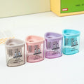 Double Hole Pencil Sharpener – Transparent Manual Plastic