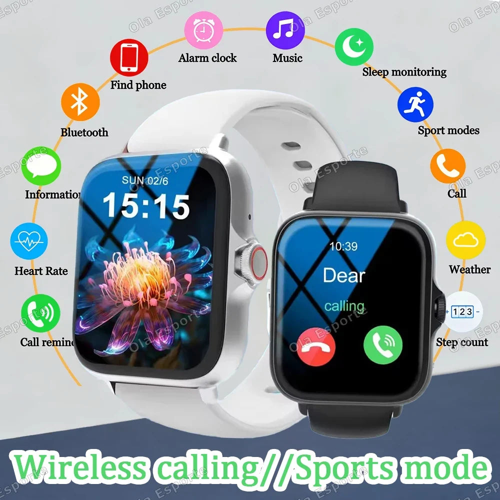 1.83" Sports Smartwatch – Bluetooth Calls, Fitness Tracker, iOS & Android