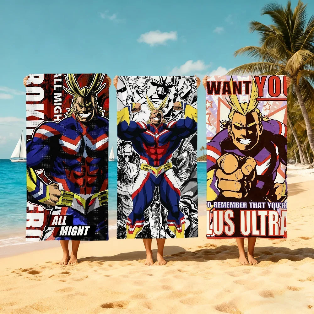 All Might Anime Quick-Dry Beach Towel | Gym, Travel & Pool