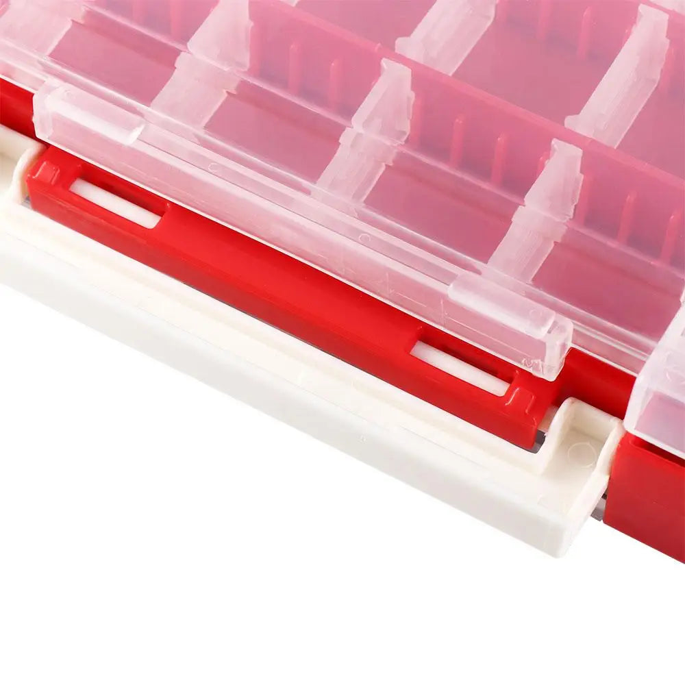 2-Layer Fishing Lure & Jig Head Bait Storage Box with Sponge