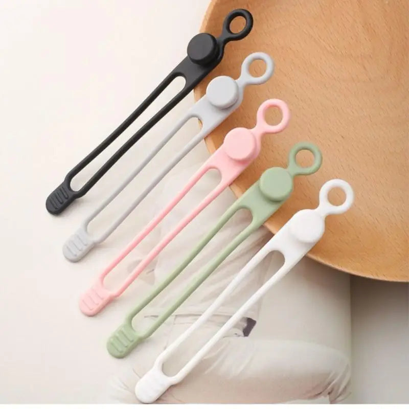 Silicone Cable Straps Reusable Cord Ties | 10/50 PCS Organizer