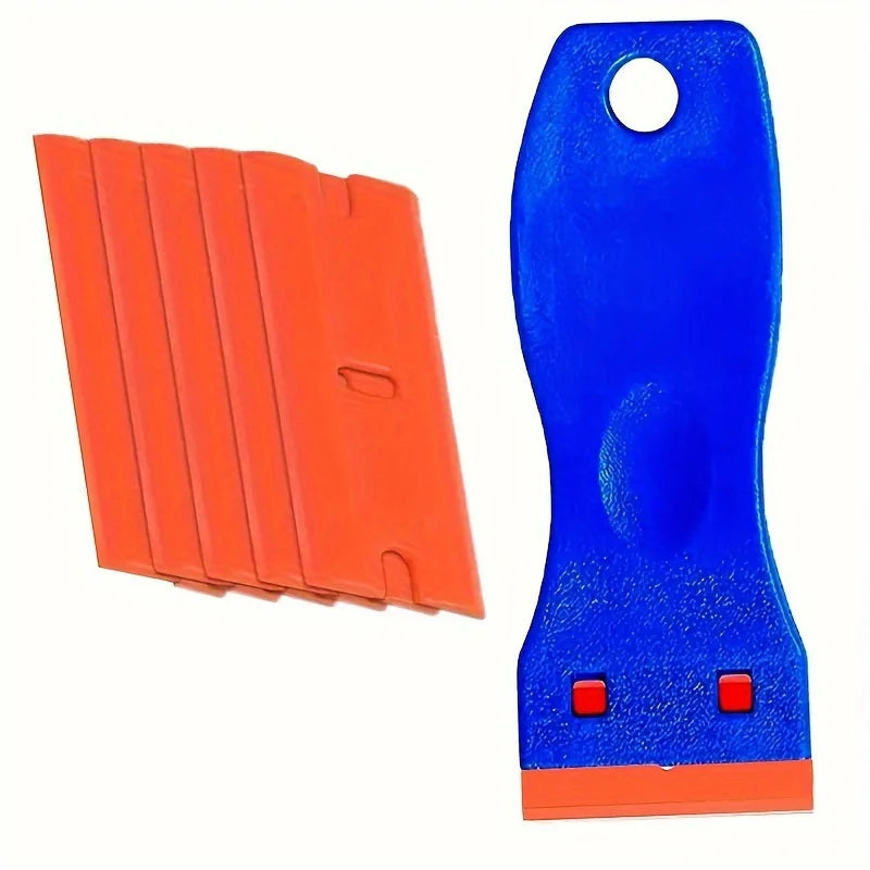 Plastic Razor Blade Scrapers Glue Remover Blades Car Glass Cleaning