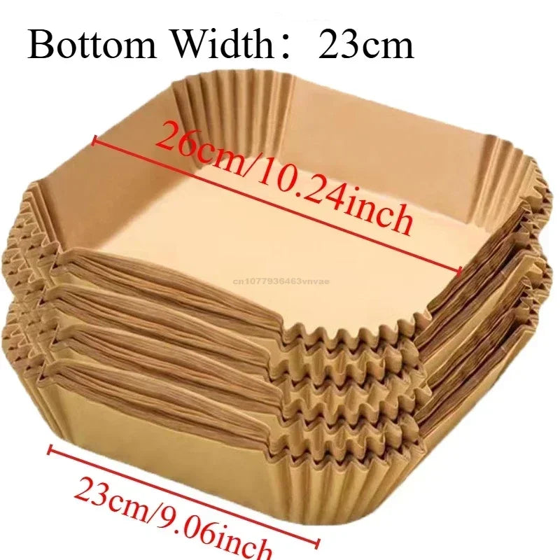 Disposable Air Fryer Liner Paper – Non-Stick Baking Sheets