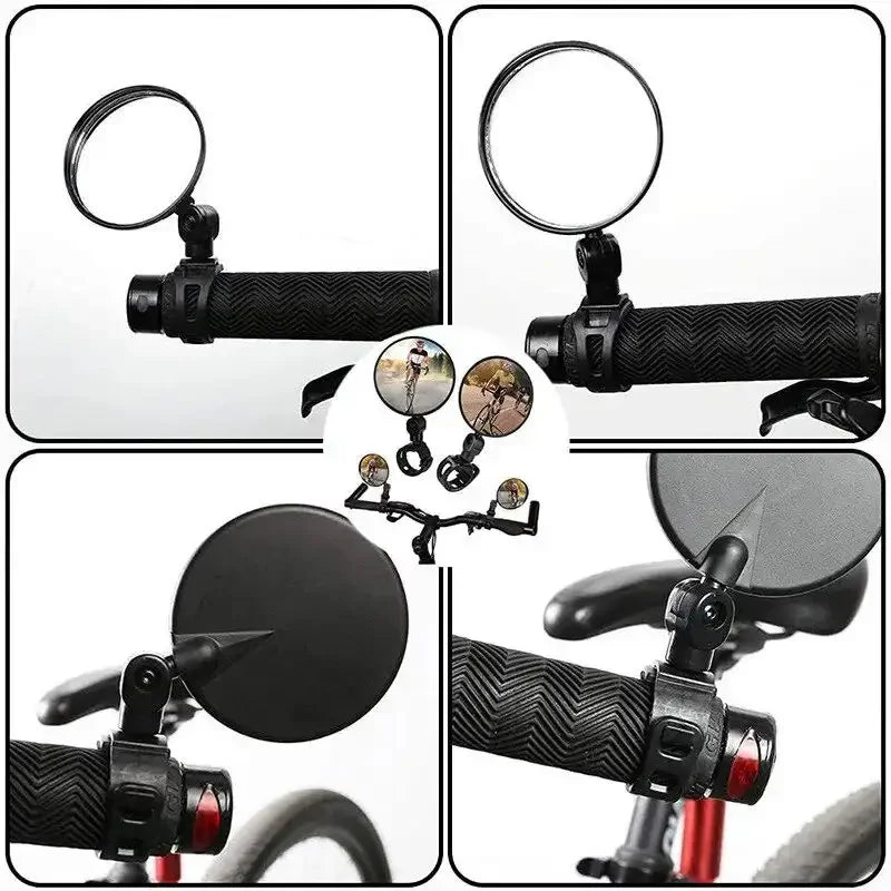 360° Adjustable Bike Handlebar Rearview Mirror | Wide Angle