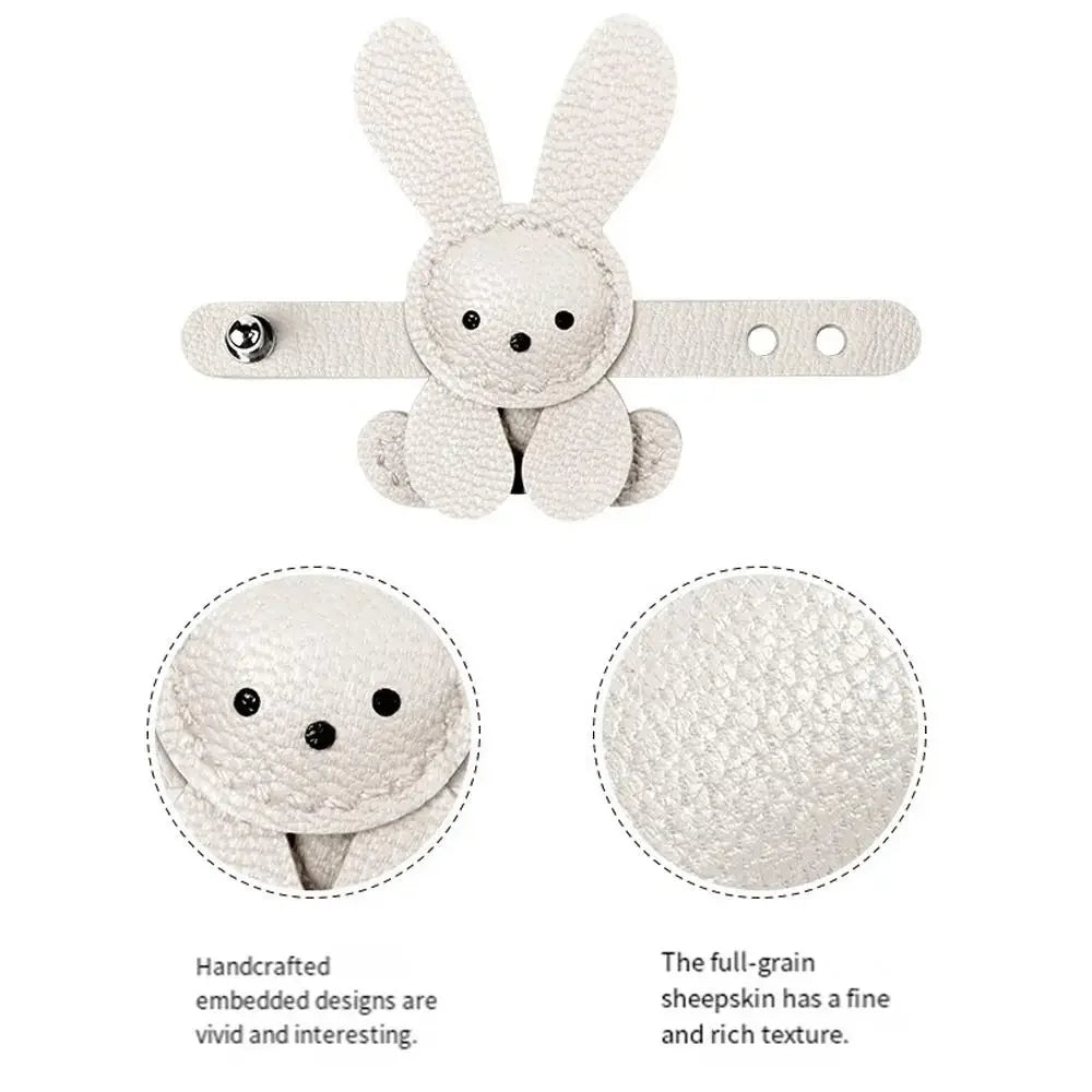 Cute Bunny Bag Charm – Handmade PU Leather Rabbit Pendant