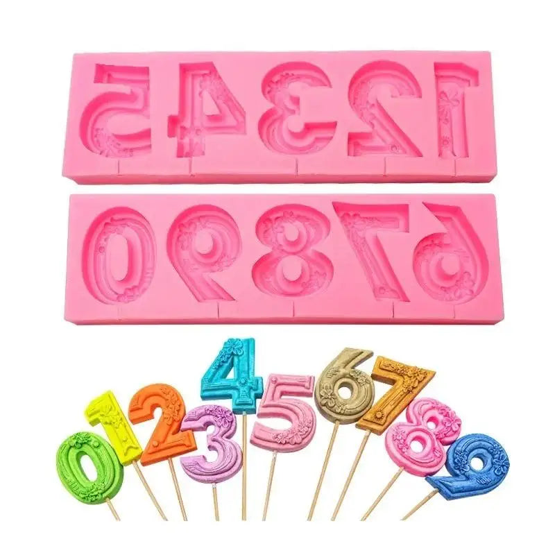 0–9 Number Silicone Mold – Fondant, Chocolate & Cake Baking