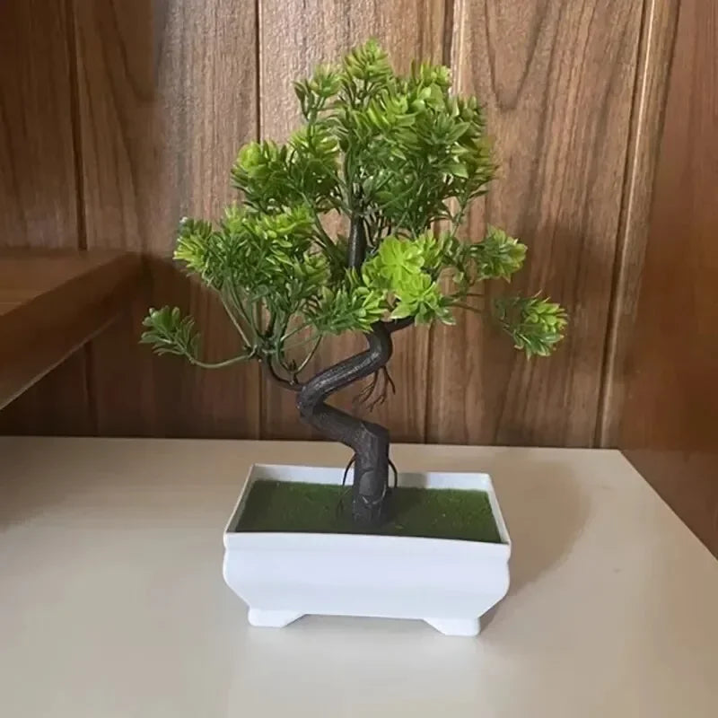 Artificial Potted Mini Tree | Fake Plant for Home & Desk Decor