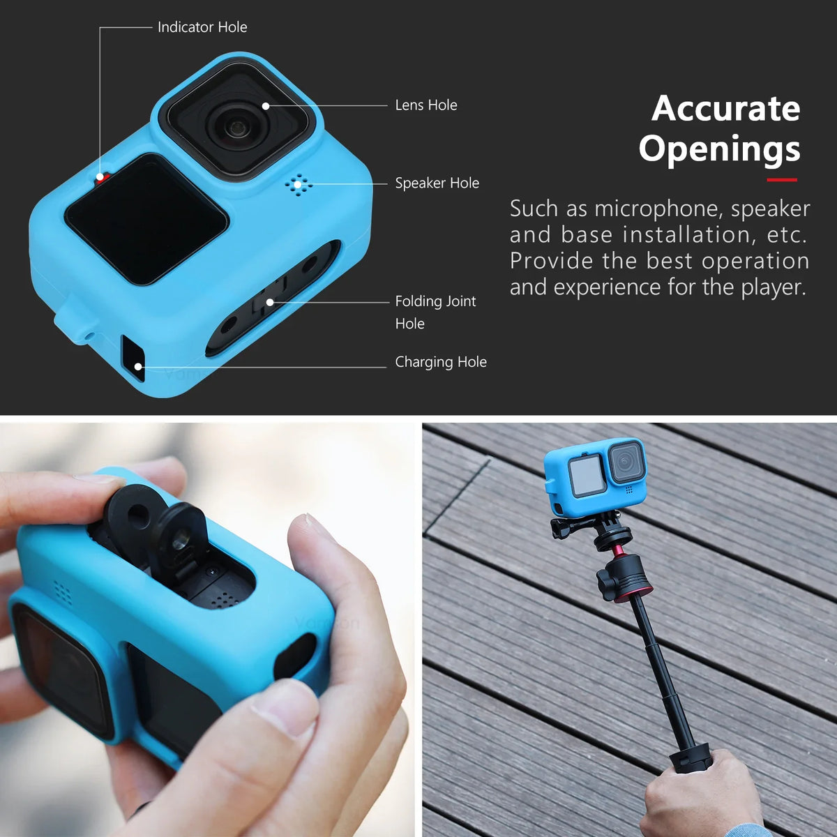 Soft Silicone Case Gopro Hero 12 11 10 Go 9 Protective Full Cover
