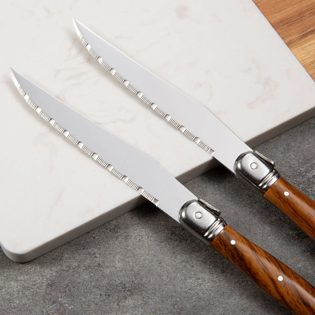 Laguiole Steak Knives & Forks Set – Stainless Steel Cutlery