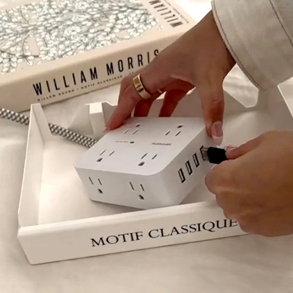 Book-Shaped Cable Management Box | Desk Cord Organiser