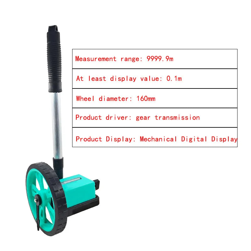Digital Distance Measuring Wheel 0.1–9999.9m | CE Certified