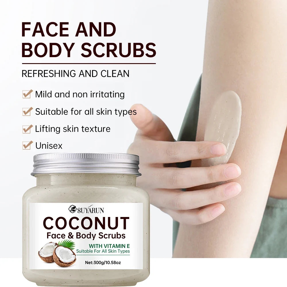 SUYARUN Organic Coconut Sugar Body Scrub 300g – Exfoliating