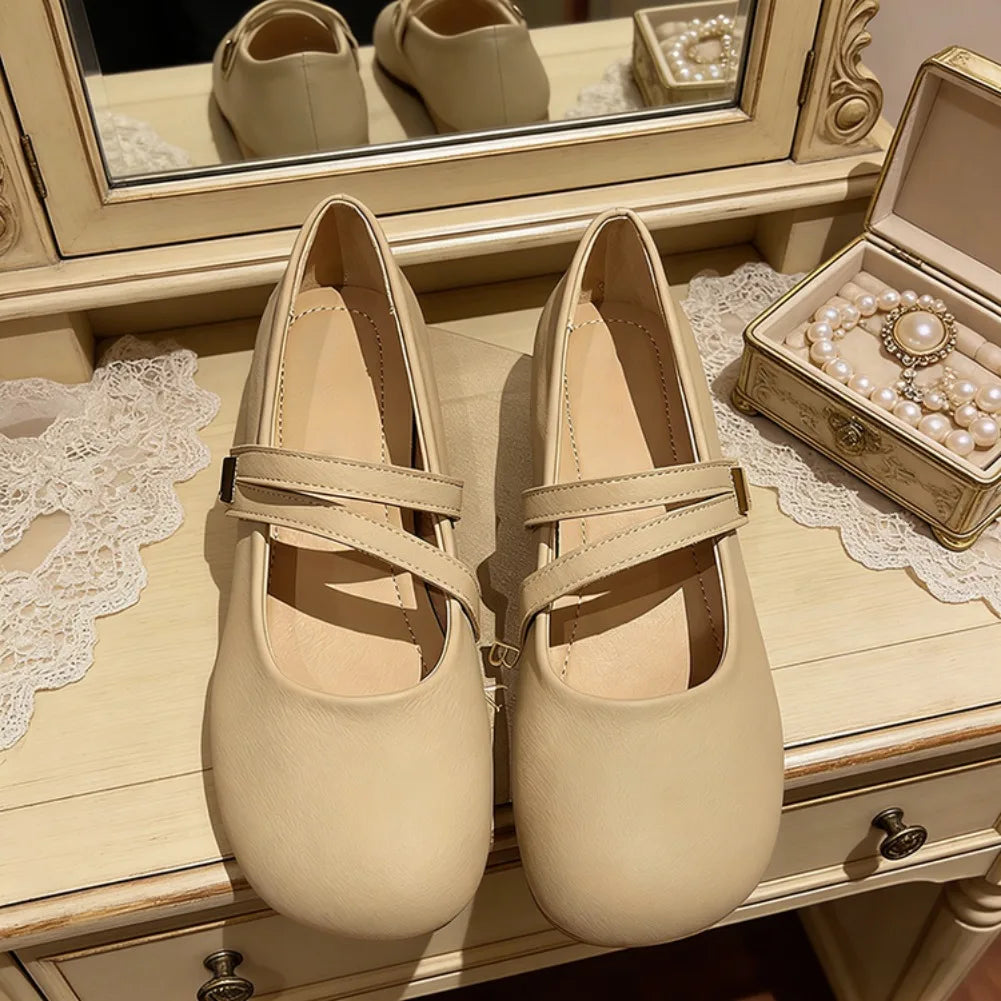 Women's Lolita Mary Jane Flats – Gothic Round Toe Shoes