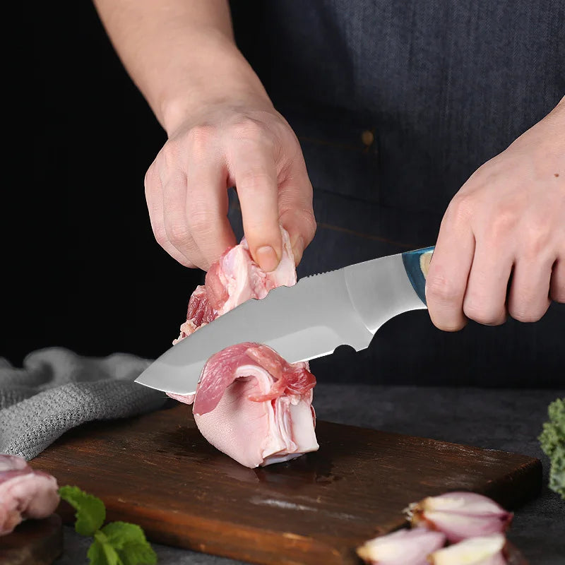 InLeung Boning Knife Stainless Steel Wood Handle Fillet Knife