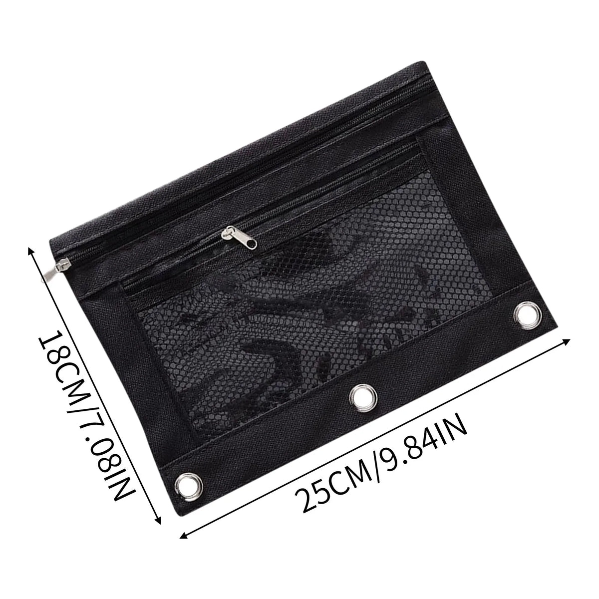 Double Layer Canvas Zipper Pencil Case & File Bag | Colorful