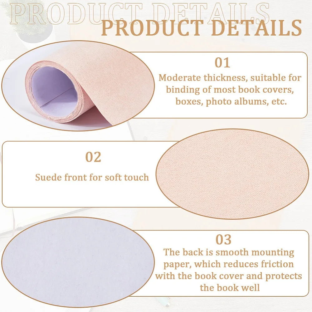 Light Salmon Book Binding Cloth 51x11.8" Imitation Leather