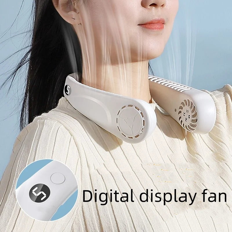 Bladeless Wearable Neck Fan – USB Rechargeable Hands-Free