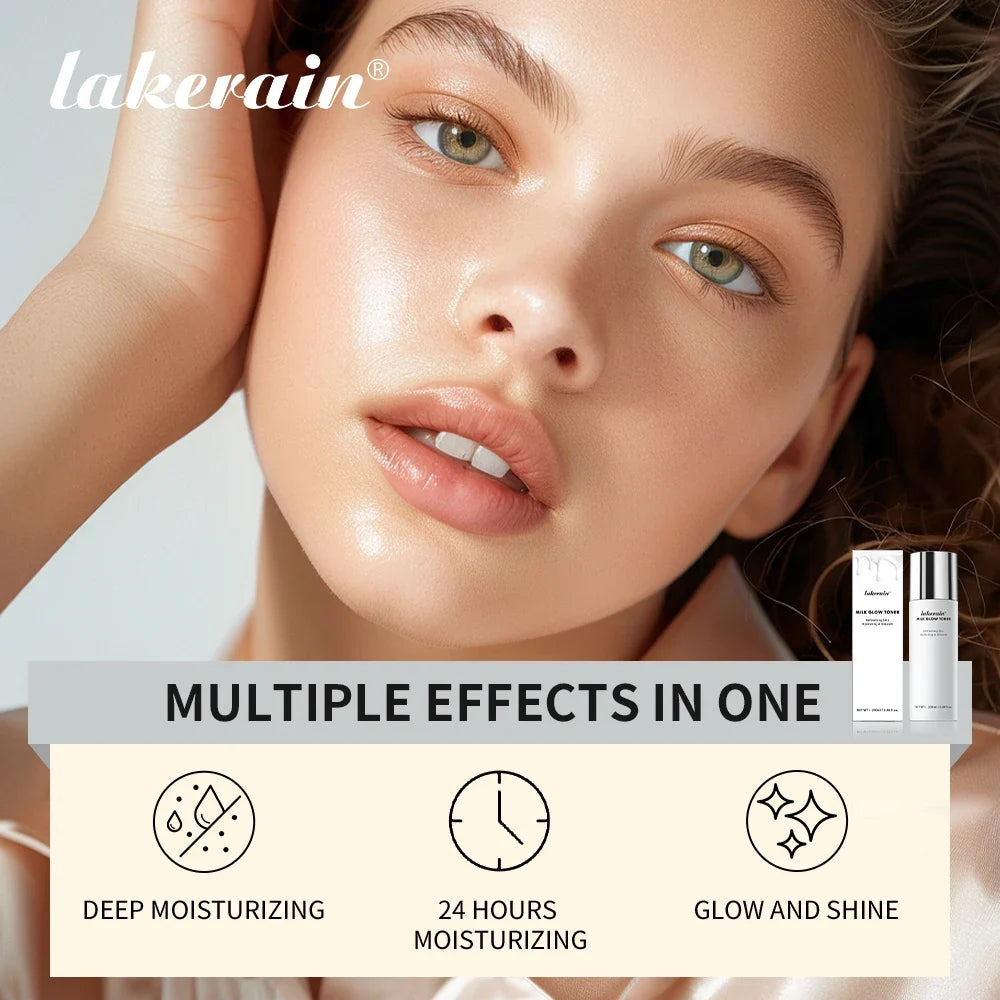 Milk Glow Toner Brightening Skin Powerfully Moisturizes Relieve Dry