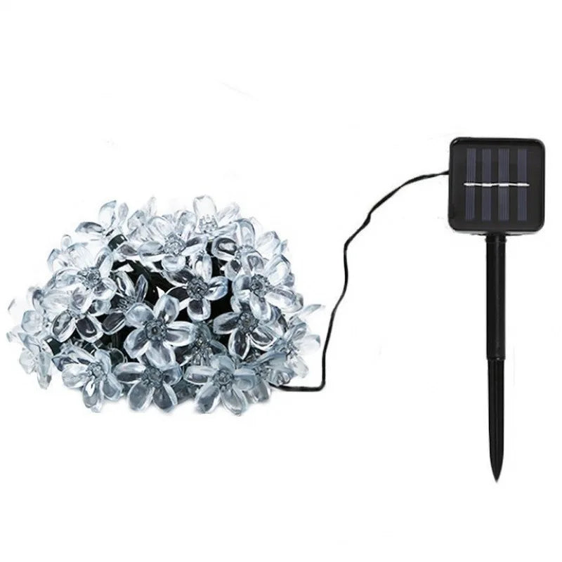 Led Solar Light String Cherry Blossom Bubble Ball Outdoor Waterproof