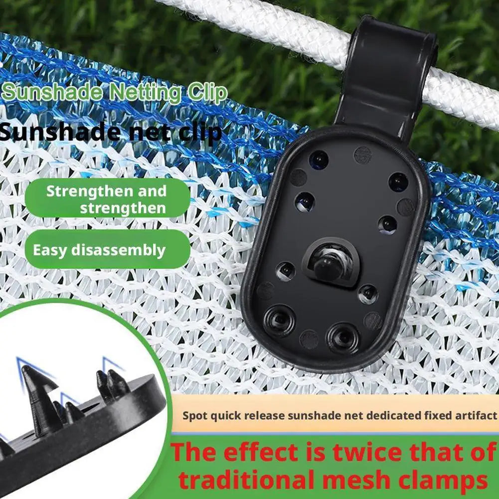 Shade Cloth Clips Outdoor Lock Grip Plastic Sunshade Netting Fastener